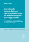 Buchcover Interkulturelle Kommunikation an deutschen Hochschulen am Beispiel von Sprechstundengesprächen