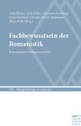 Buchcover Fachbewusstsein der Romanistik