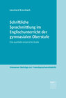 Buchcover Schriftliche Sprachmittlung im Englischunterricht der gymnasialen Oberstufe