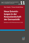 Buchcover Neue Entwicklungen in der Korpuslandschaft der Germanistik