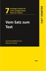 Buchcover Vom Satz zum Text / narr STARTER