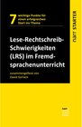 Buchcover Lese-Rechtschreib-Schwierigkeiten (LRS) im Fremdsprachenunterricht / narr STARTER