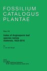 Buchcover Fossilium catalogus II: Plantae. Pars 115