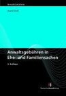 Buchcover Anwaltsgebühren in Ehe- und Familiensachen