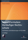 Buchcover AnwaltFormulare Vorläufiger Rechtsschutz