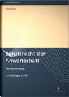 Buchcover Berufsrecht der Anwaltschaft