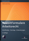 Buchcover AnwaltFormulare Arbeitsrecht