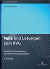 Buchcover Fälle und Lösungen zum RVG