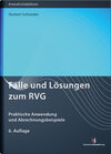 Buchcover Fälle und Lösungen zum RVG