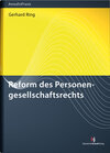 Buchcover Reform des Personengesellschaftsrechts