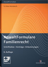 Buchcover AnwaltFormulare Familienrecht