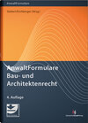 Buchcover AnwaltFormulare Bau- und Architektenrecht