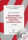 Buchcover Eheverträge, Scheidungs- und Unterhaltsvereinbarungen