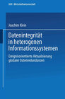 Buchcover Datenintegrität in heterogenen Informationssystemen
