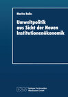 Buchcover Umweltpolitik aus Sicht der Neuen Institutionenökonomik