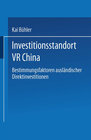 Buchcover Investitionsstandort VR China
