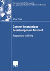 Buchcover Content-Interaktionsbeziehungen im Internet