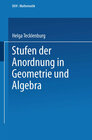Buchcover Stufen der Anordnung in Geometrie und Algebra