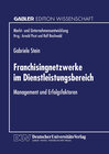 Buchcover Franchisingnetzwerke im Dienstleistungsbereich