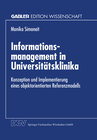 Buchcover Informationsmanagement in Universitätsklinika