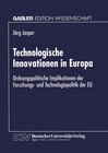 Buchcover Technologische Innovationen in Europa