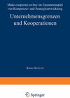 Buchcover Unternehmensgrenzen und Kooperationen