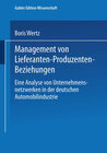 Buchcover Management von Lieferanten-Produzenten-Beziehungen