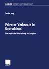 Buchcover Privater Verbrauch in Deutschland