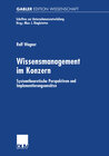 Buchcover Wissensmanagement im Konzern