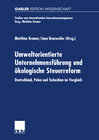 Buchcover Umweltorientierte Unternehmensführung und ökologische Steuerreform