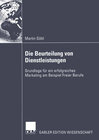 Buchcover Die Beurteilung von Dienstleistungen