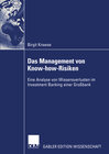 Buchcover Das Management von Know-how-Risiken