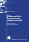 Buchcover Markenloyalität im Premiumsegment des Automobilmarkts