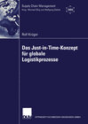 Buchcover Das Just-in-Time-Konzept für globale Logistikprozesse