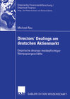 Buchcover Directors’ Dealings am deutschen Aktienmarkt