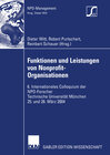 Buchcover Funktionen und Leistungen von Nonprofit-Organisationen