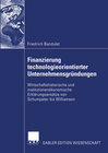 Buchcover Finanzierung technologieorientierter Unternehmensgründungen