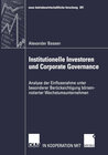 Buchcover Institutionelle Investoren und Corporate Governance