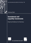 Buchcover Investment and Liquidity Constraints