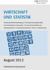 Buchcover Wirtschaft und Statistik, August 2012