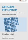 Buchcover Wirtschaft und Statistik, Oktober 2012