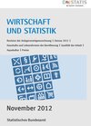 Buchcover Wirtschaft und Statistik, November 2012