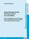 Buchcover Sprachtherapeutische Frühintervention für Late Talkers