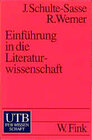 Buchcover Einführung in die Literaturwissenschaft