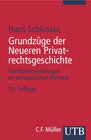 Buchcover Grundzüge der Neueren Privatrechtsgeschichte