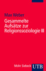 Buchcover Gesammelte Aufsätze zur Religionssoziologie 3