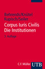 Buchcover Corpus Iuris Civilis. Die Institutionen