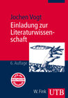 Buchcover Einladung zur Literaturwissenschaft