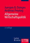 Buchcover Allgemeine Wirtschaftspolitik