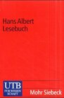 Buchcover Hans Albert Lesebuch